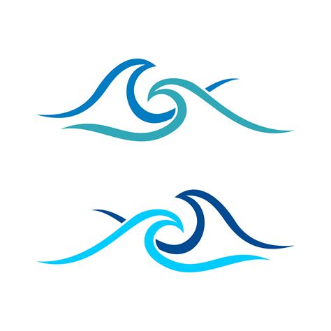 Blue Waves Line Logo Template Illustration Design Vector Eps 10