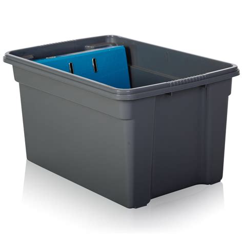 Buy L Stacking Plastic Storage Boxes Without Lids