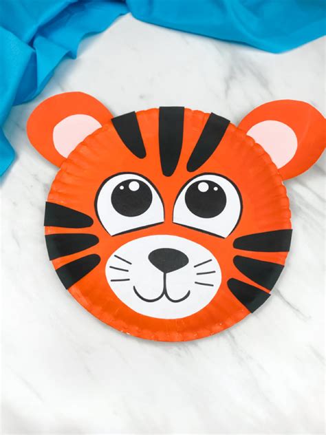 Paper Plate Tiger Craft Tiger Crafts Animal Crafts For Kids Kids