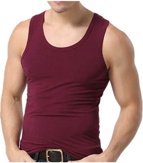 Men S Round Neck Modal Vest Sports Wide Vest Tight Fitting Solid Color