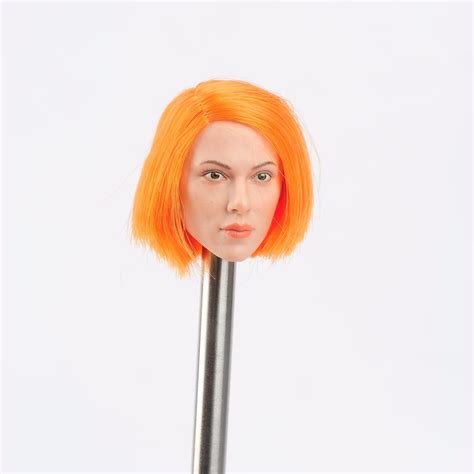 1 6 scale female head sculpt asian girl short orange hair head carving for 12inches