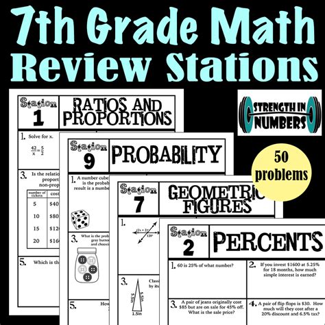 7th Grade Math End Of The Year Review Stations Made By Teachers