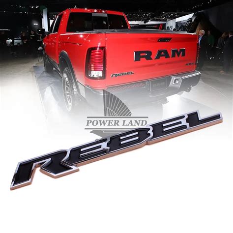 New Chrome Rebel Ram 1500 2500 3500 Tailgate Ram Emblem Letters Badge