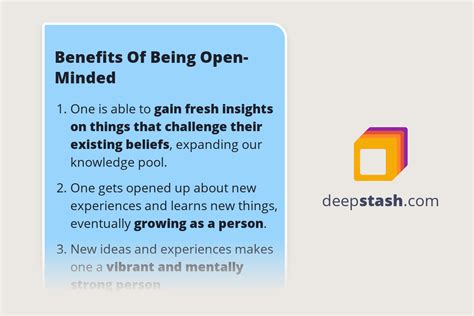 Benefits Of Being Open Minded Deepstash