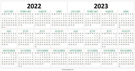 2022 2023 Calendar Template Pdf December 2022 Calendar