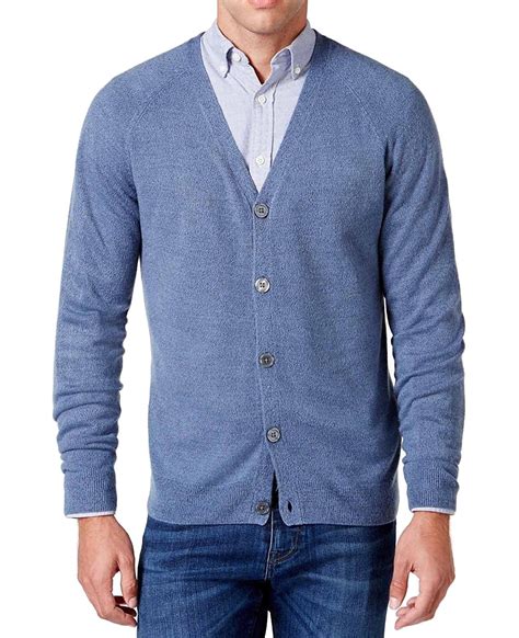 Weatherproof New Denim Blue Mens Small S Button Down Cardigan Sweater