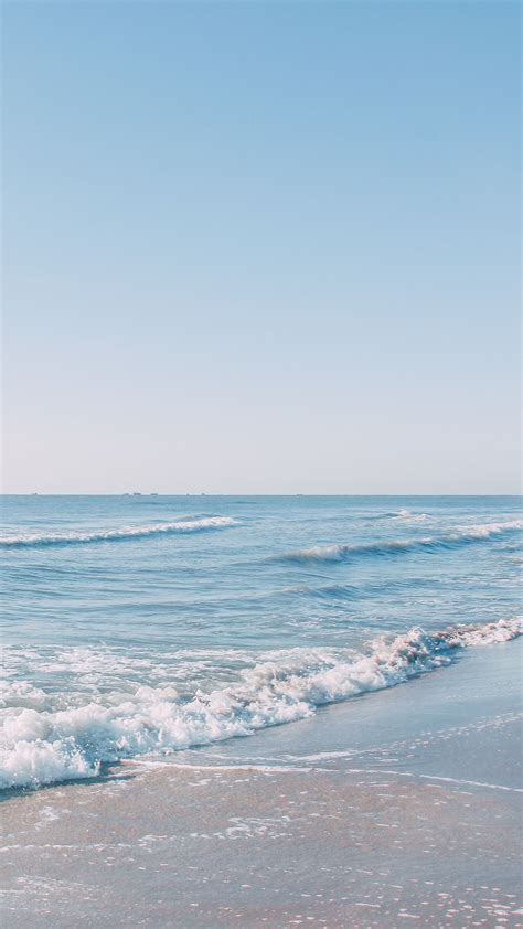 Blue Waves 🌊 Beachsunsetblue Blue Sky Wallpaper Light Blue