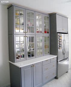 Your search for glass kitchen cabinet doors is over. kitchen pass-through, cabinets with double sided glass ...