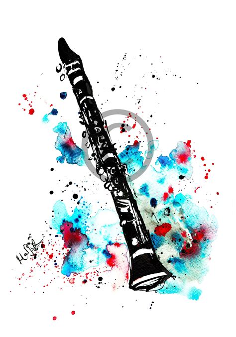 Clarinet Illustration Drawing Music Music Drawings Music Artwork Art