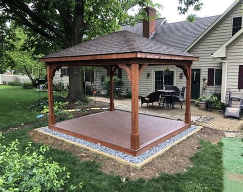 Red Cedar Pavilions For Sale Nationwide Rustic Patio Pavilions