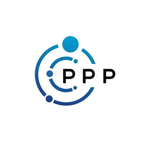 Ppp Letter Technology Logo Design On White Background Ppp Creative