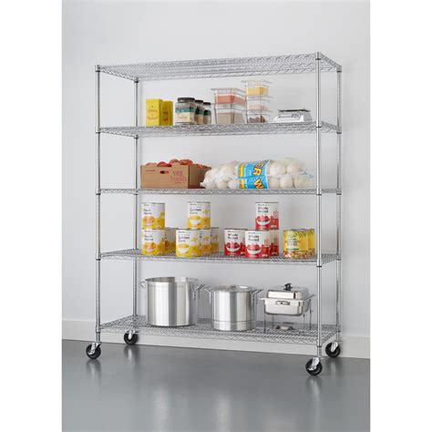 Shop Trinity 5 Tier Heavy Duty Commercial Chrome Wire Shelving Rack