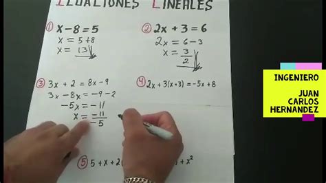 Ecuaciones Lineales Facil Youtube