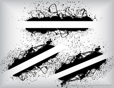 Download Vector Abstract Banners In Black And White Colors Vectorpicker