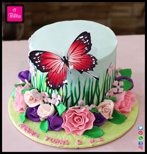 Butterfly Theme Birthday Cake Cute Birthday Cakes Birthday Cake Rose Cake