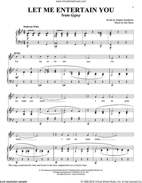 Let Me Entertain You Sheet Music For Voice And Piano Pdf
