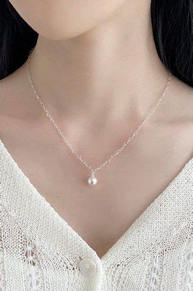 Soo And Soo Wanne Pearl Silver Necklace Necklaces For Women Kooding