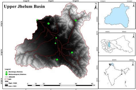Geographical Location Of Upper Jhelum Basin With Spatial Distribution