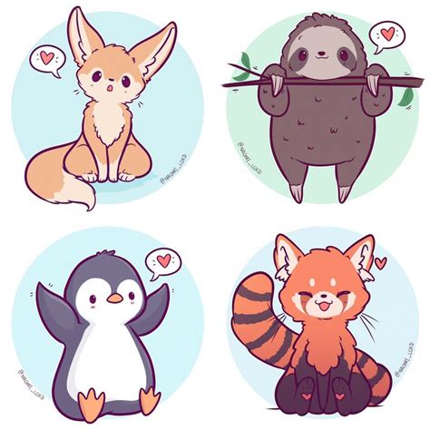 Four Different Types Of Animals With Speech Bubbles In Their Ears And