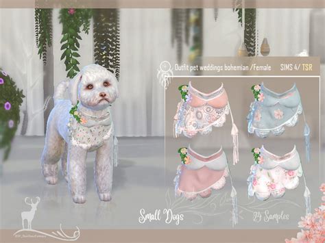 The Sims Resource Outfit Pet Weddings Bohemian Small Dog