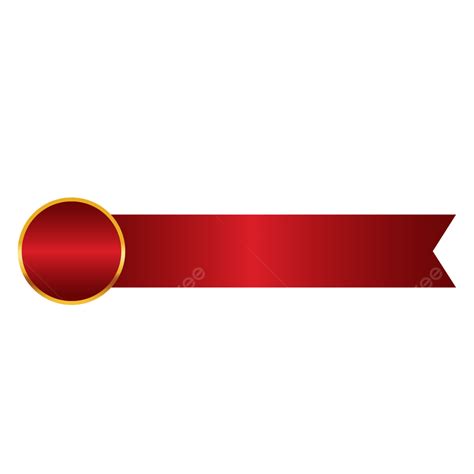 Red Banner Ribbon With Luxurious Golden Circle Banner Ribbon Border