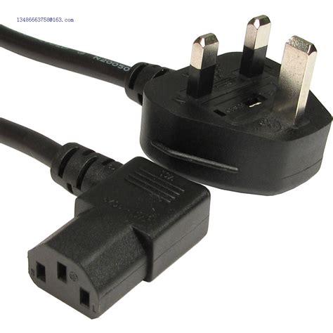 Uk 3 Pin Power Mains Plug Lead Right Angle Ra 90 Degree Kettle Psu Cable