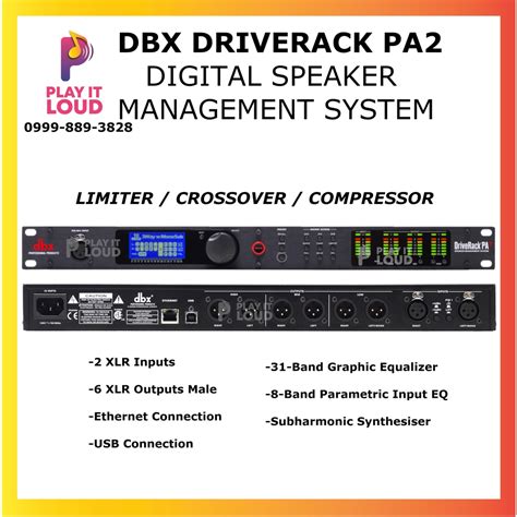 Dbx Driverack Pa2 Complete Loudspeaker Management System Compressor