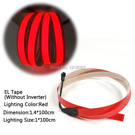 Blinking Color Red 10014 El Tape Flashing Diy Props Led Strip Not