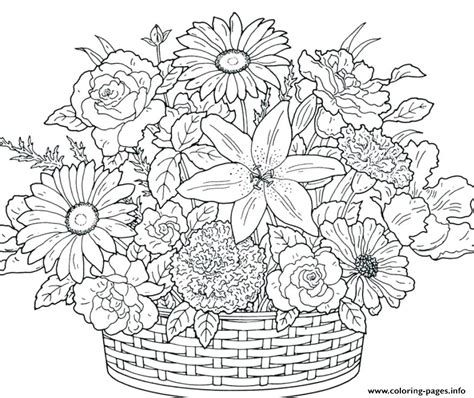 Difficult Flower Coloring Pages At Getdrawings Free Download