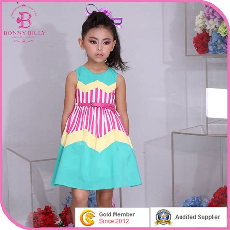 Latest Design Summer Child Clothing Colorful Candy Girl Dress China