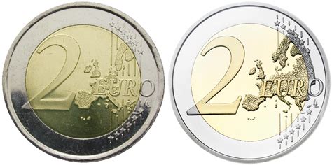 Common Side Of The 2 Euro Coin Eu Only Map With Borders 1999 Vs Map