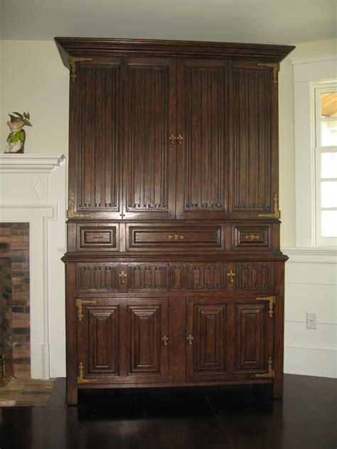 Check spelling or type a new query. Entertainment center Dark Brown Oak Cabinet with Linen ...