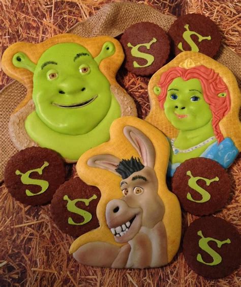Pin By Momma Zinga On Character Themed Cookies Shrek Shrek Cookies