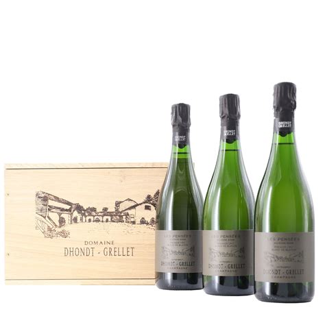 Box Dhondt Grellet Champagne Les Pensées 2009 Extra Brut Blanc De Blancs 3 X 75cl Enoteca