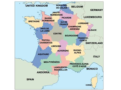 France Presentation Map Digital Maps Netmaps Uk Vector Eps And Wall Maps