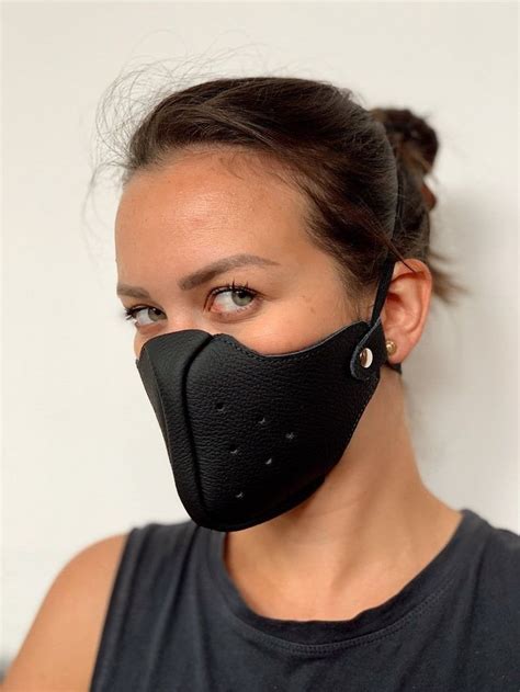 Designer Leather Face Mask Fancy Face Mask Bestseller Face Etsy