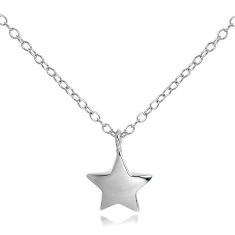 Sterling Silver Star Pendant Necklace On 18 Inch Chain Uk