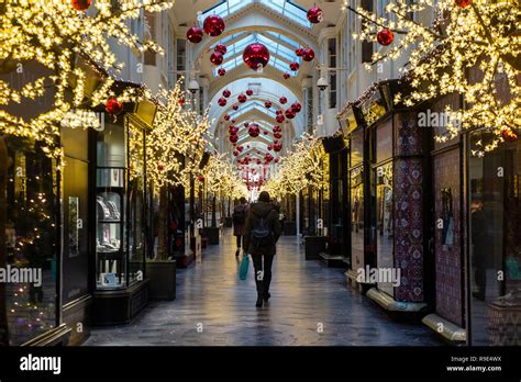 Burlington Arcade In Mayfair London At Christmas Time Stock Photo Alamy