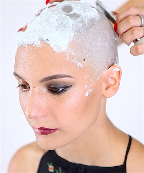 Pin Auf Bald Women Covered In Shaving Cream 02
