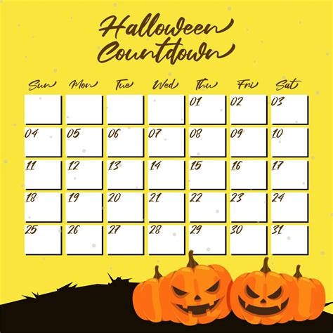 15 Best Printable Halloween Calendar Pdf For Free At Printablee
