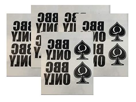 5 sheet bbc only queen of spades temporary tattoo pack wantitall