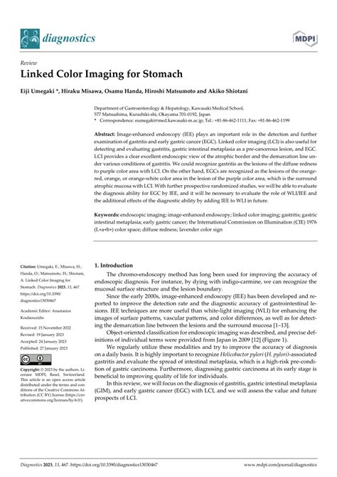 Pdf Linked Color Imaging For Stomach