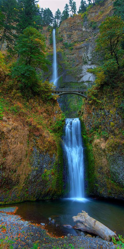 Autumn At Multnomah Falls Photograph By Dan Mihai