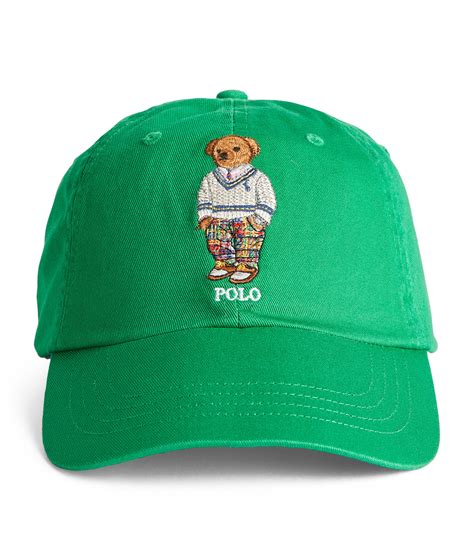 Polo Ralph Lauren Green Polo Bear Baseball Cap Harrods Uk