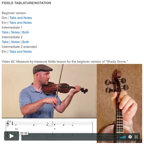 Shady Grove Doc Watson Online Fiddle Lessons