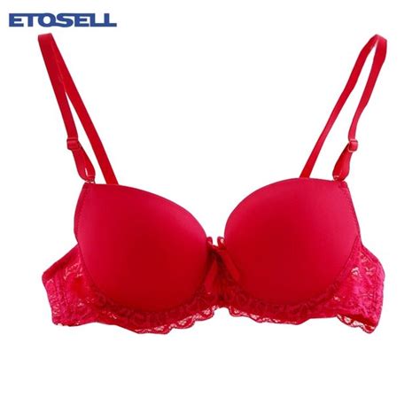 Etosell Sexy Lace Women Push Up Bra Three Quarters Cup Underwire Cotton Bra For Girls With