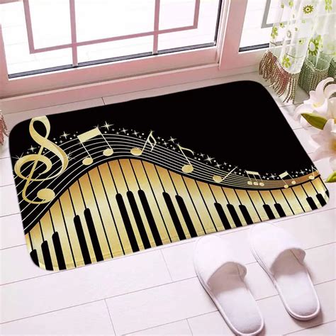 Digital Print Piano Music Traditianal Floor Doormat Custom Modern Kitchen Mat Carpet Soft