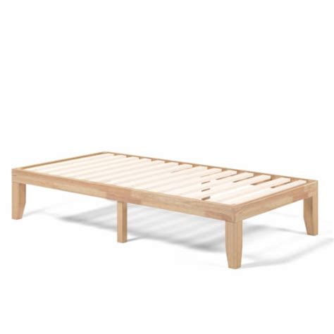 14 Twin Size Wooden Platform Bed Frame W Strong Slat Support Natural