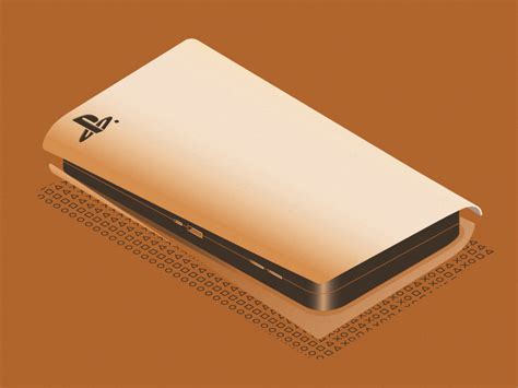 Playstation 5 Isometric Illustration Orange Tone By Antony Bazz On