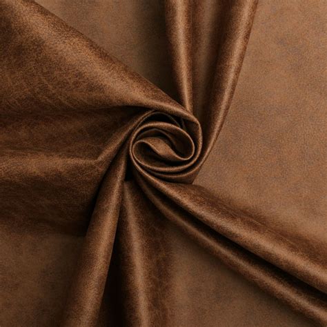 Aged Brown Distressed Antiqued Suede Faux Leather Leatherette